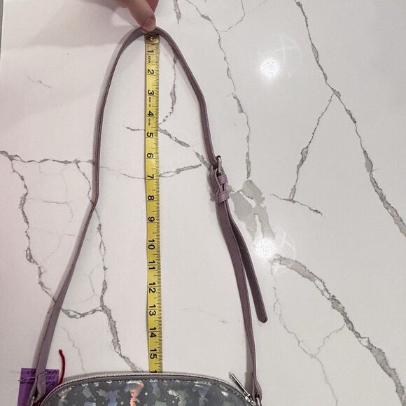 Disney Princess Purple Lilac Iridescent Holographic Foil Crossbody Bag GUC - Picture 11 of 16
